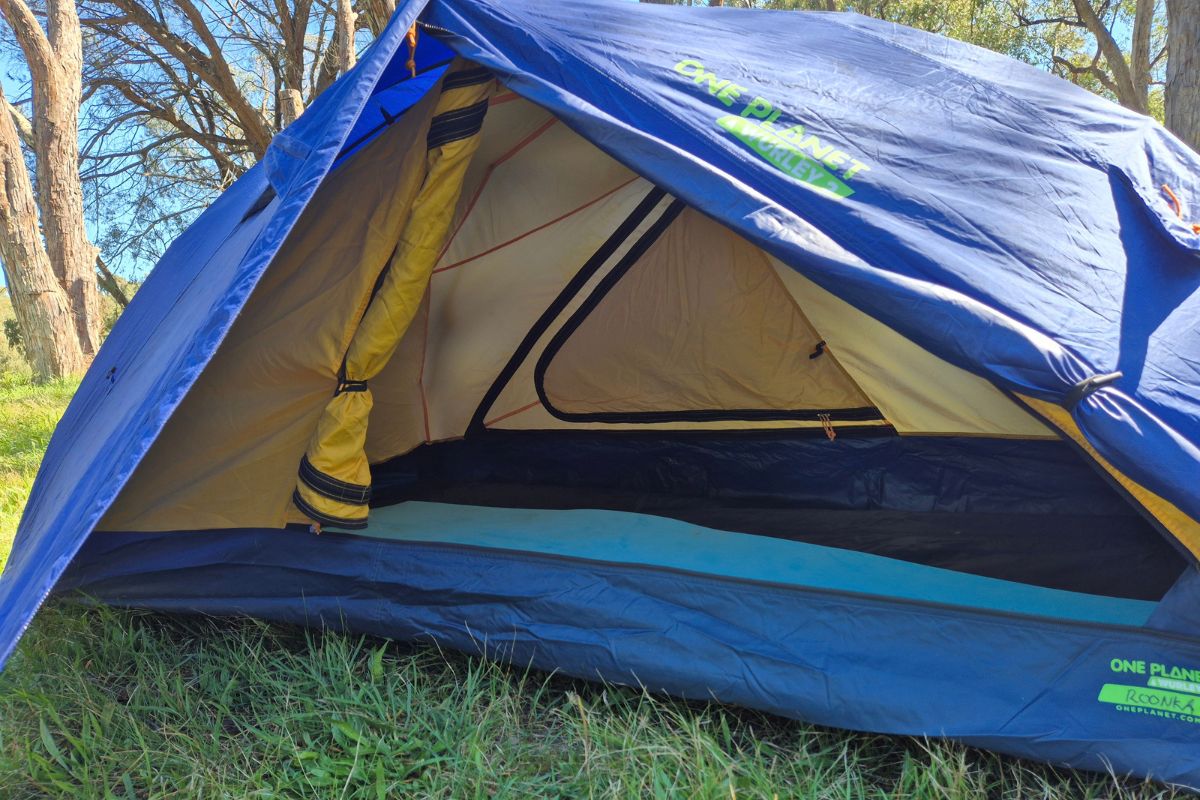 Camping tents set up at Woodhouse Adventure Park