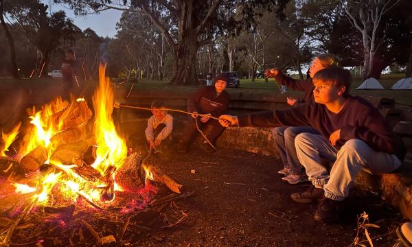 Campfire evening at Woodhouse