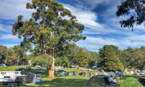 Family camping at Woodhouse in the Adelaide Hills