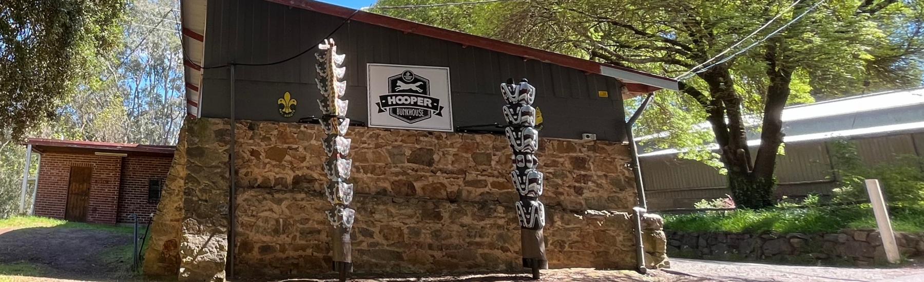Woodhouse Hooper Bunkhouse and Totem Poles