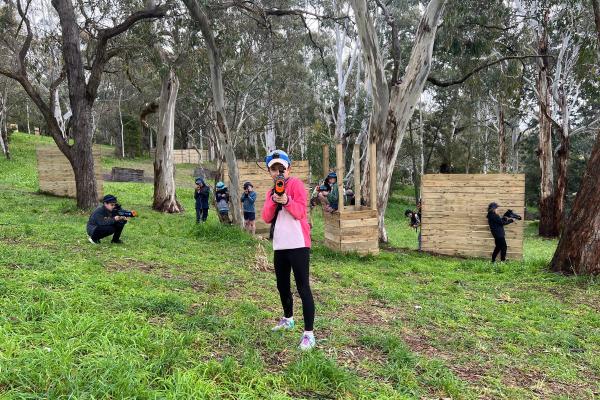 Students enjoying an outdoor excursion at Woodhouse