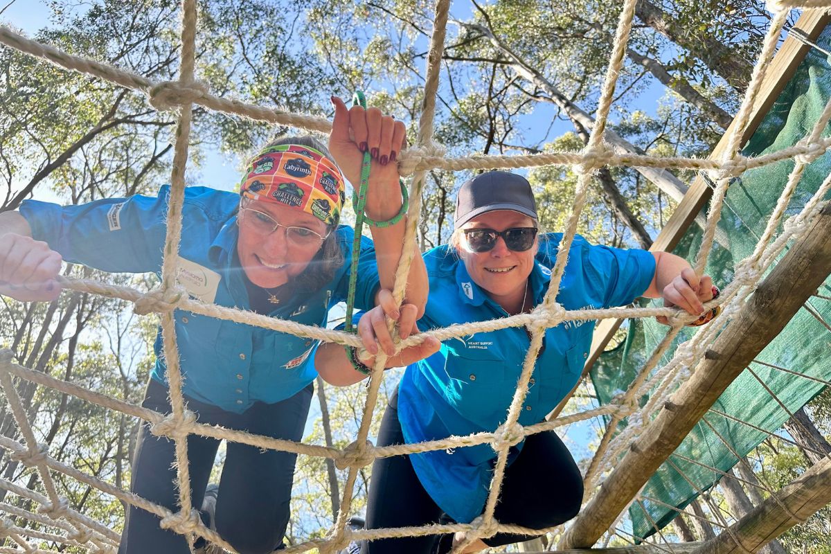 Colleagues connecting during an outdoor workplace experience